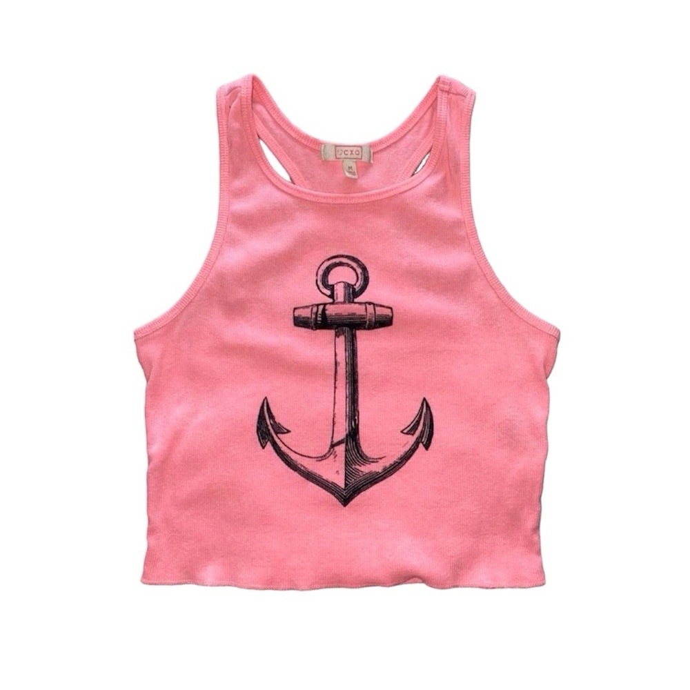 BOAT ANCHOR GRAPHIC CROPPED BABY-TANK · SIZE M
